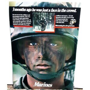 1986 U.S. Marines Vintage Military Recruiting Print Ad A Few Good Men